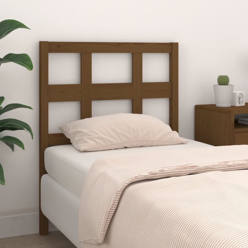 Bed Headboard 140.5X4X100 Cm Solid Wood Pine