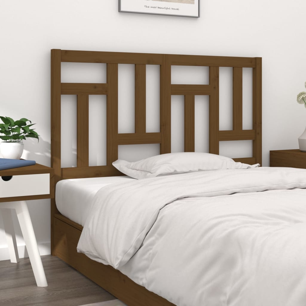Bed Headboard 145.5X4X100 Cm Solid Wood Pine