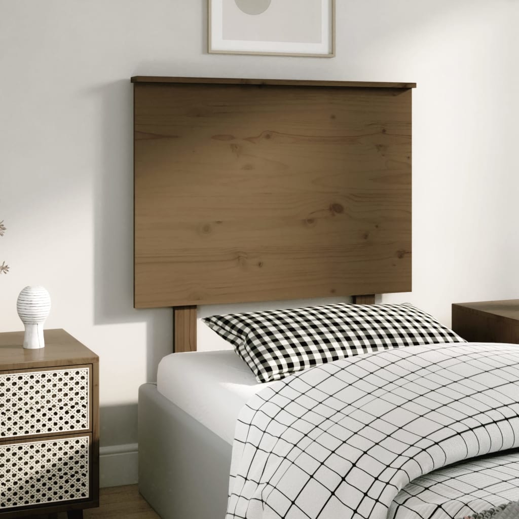 Bed Headboard 79X6X82.5 Cm Solid Wood Pine