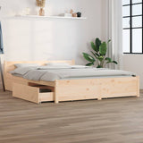Bed Frame without Mattress with Drawers King Size
