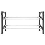 Extendable Shoe Rack With 2 Shelves 119X24X37 Cm