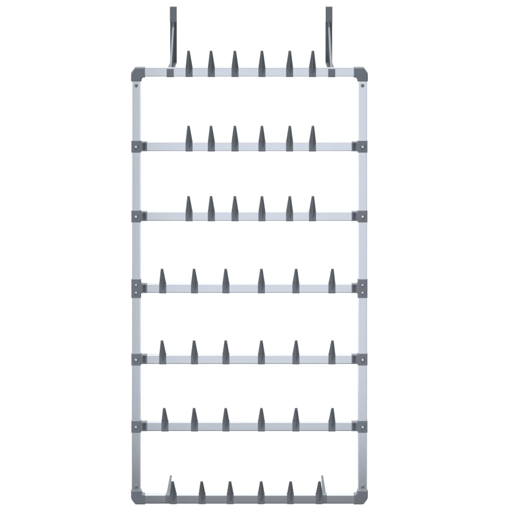 Hanging Shoe Rack Silver 66X13X139 Cm