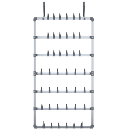 Hanging Shoe Rack Silver 66X13X139 Cm