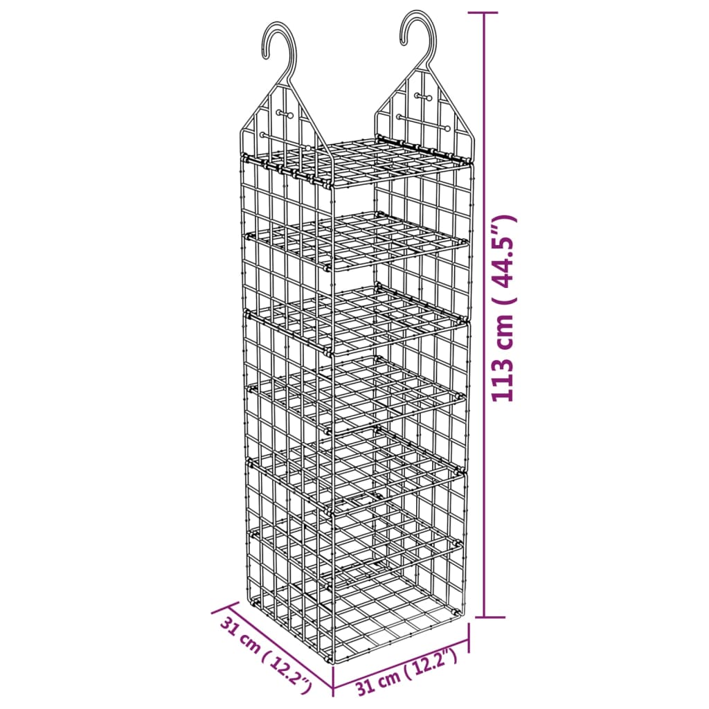Hanging Closet Organiser With 7 Shelves