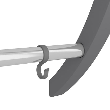 Towel Rack With Hooks Silver Aluminium