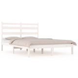 3103649 vidaXL Bed Frame without Mattress White Solid Wood 140x200 cm (810018+818421)
