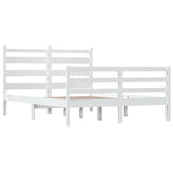 Bed Frame without Mattress Solid Wood Pine 120x200 cm White