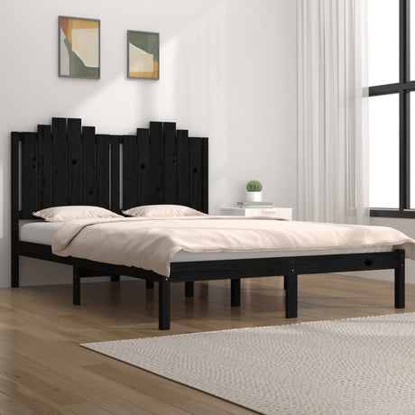 3103772  Bed Frame Without Mattress Solid Wood (810011+818459)