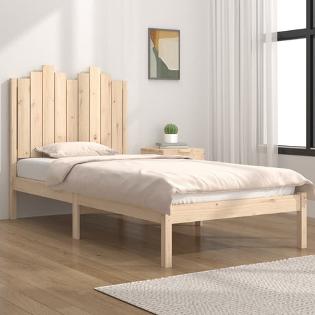 3103772  Bed Frame Without Mattress Solid Wood (810011+818459)