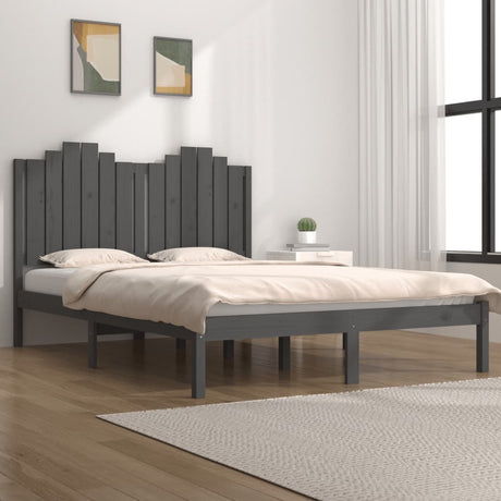 3103772  Bed Frame Without Mattress Solid Wood (810011+818459)
