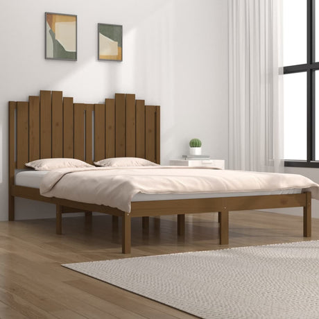 3103772  Bed Frame Without Mattress Solid Wood (810011+818459)