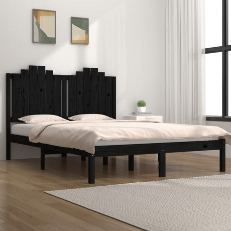 3103772  Bed Frame Without Mattress Solid Wood (810011+818459)