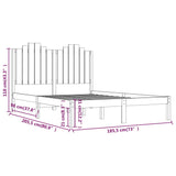 Bed Frame without Mattress Solid Wood Super King