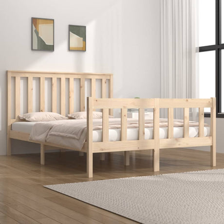 Bed Frame Without Mattress Solid Wood Pine