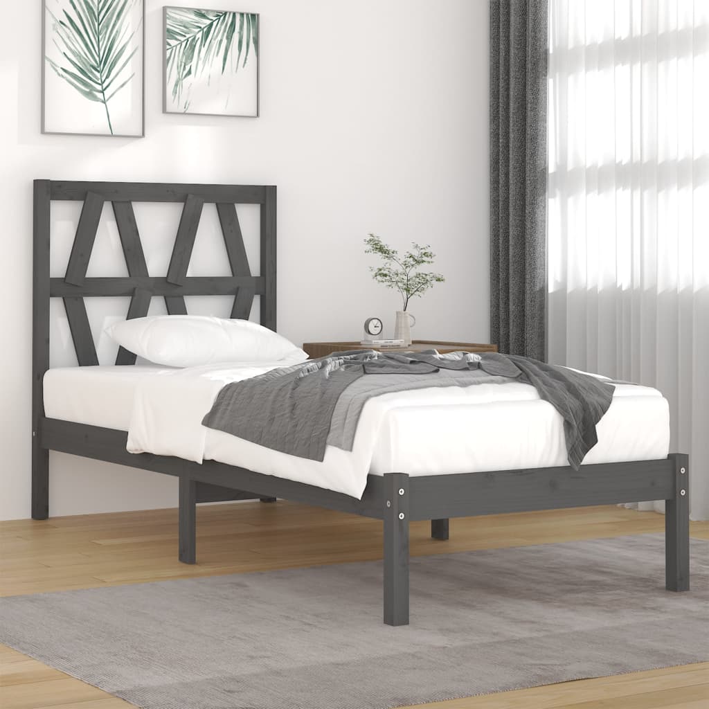 3104018  Bed Frame Without Mattress Solid Wood (810037+818640)