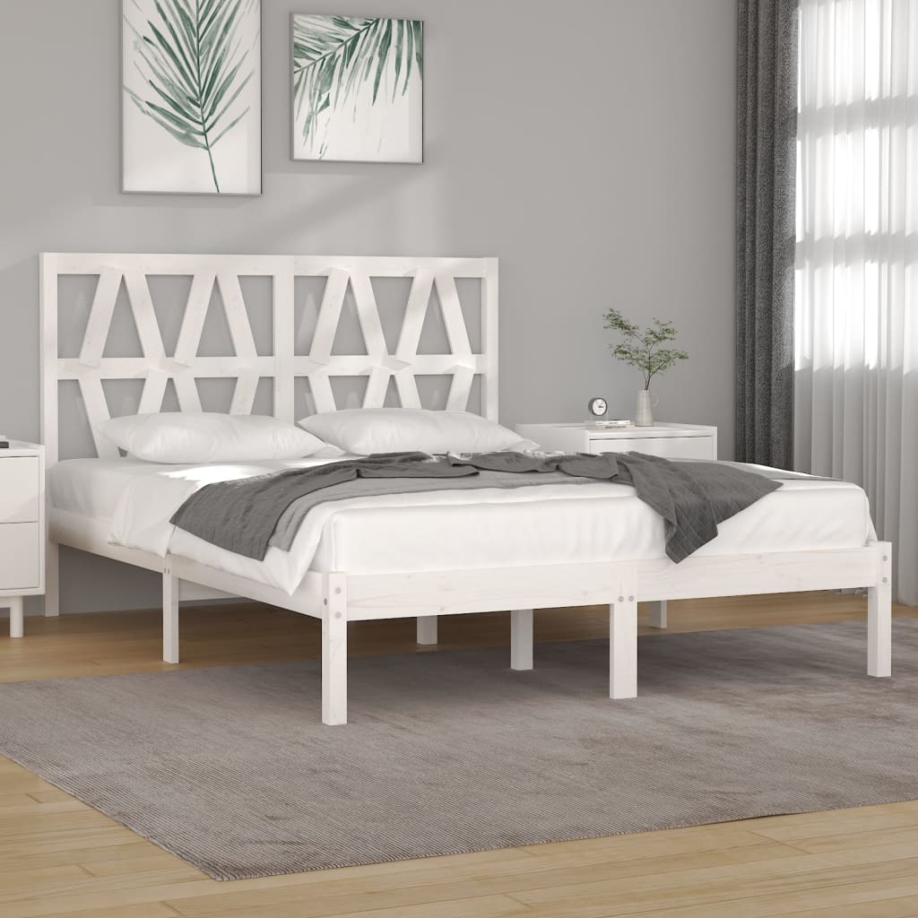 3104018  Bed Frame Without Mattress Solid Wood (810037+818640)
