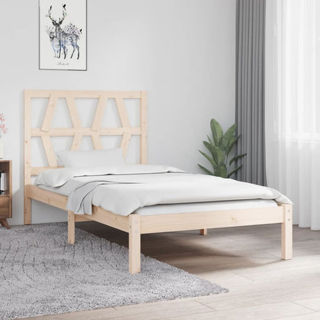 3104018  Bed Frame Without Mattress Solid Wood (810037+818640)