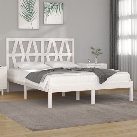 3104018  Bed Frame Without Mattress Solid Wood (810037+818640)