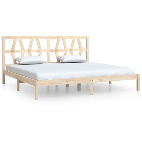 3104018  Bed Frame Without Mattress Solid Wood (810037+818640)