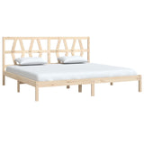 3104018  Bed Frame Without Mattress Solid Wood (810037+818640)