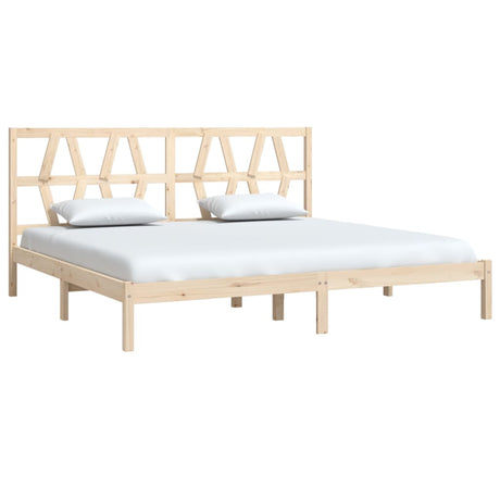 3104018  Bed Frame Without Mattress Solid Wood (810037+818640)