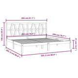 3104018  Bed Frame Without Mattress Solid Wood (810037+818640)