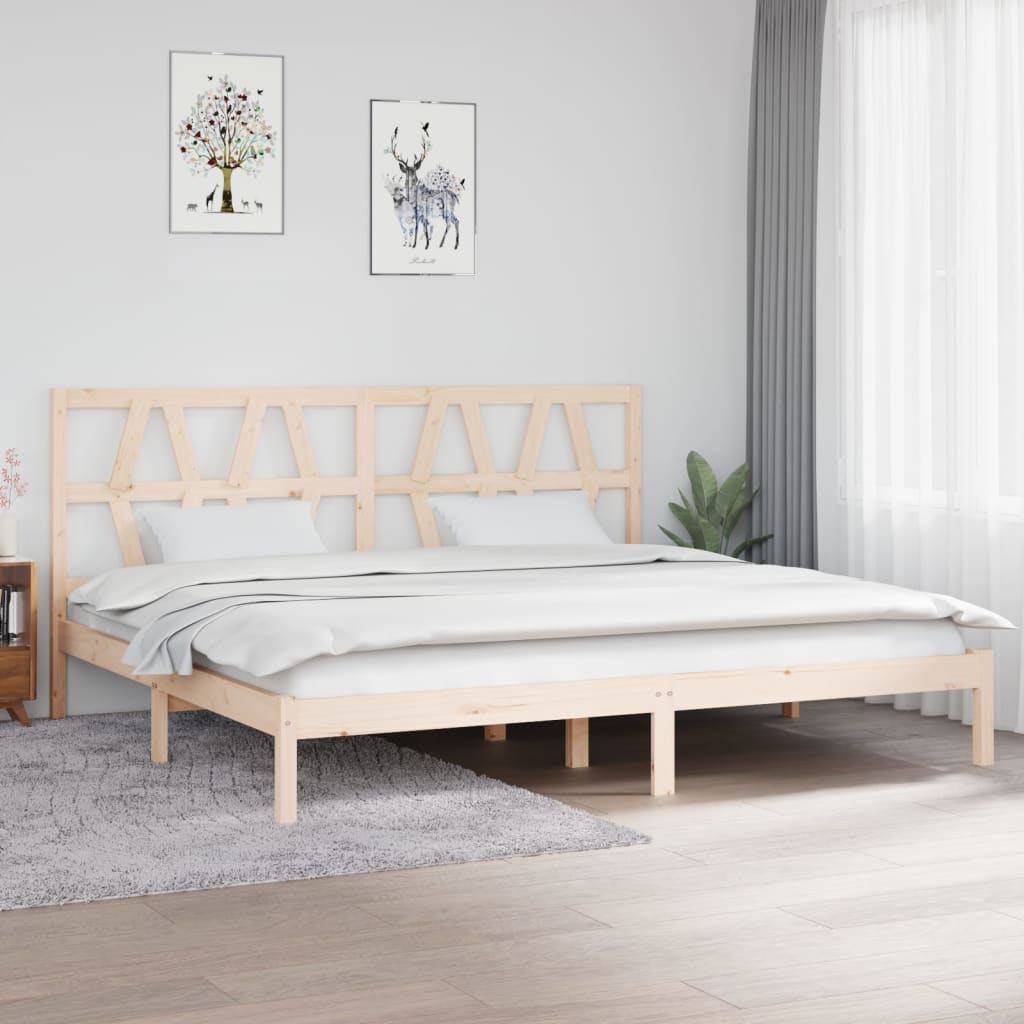 3104018  Bed Frame Without Mattress Solid Wood (810037+818640)