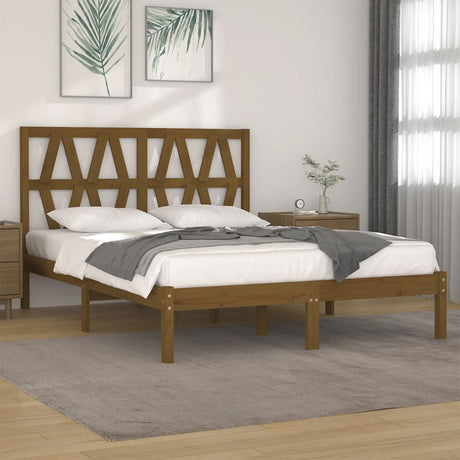3104018  Bed Frame Without Mattress Solid Wood (810037+818640)