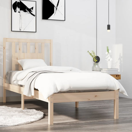 3104083  Bed Frame Without Mattress Solid Wood (810037+818690)