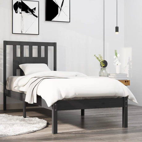 3104083  Bed Frame Without Mattress Solid Wood (810037+818690)