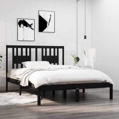 3104083  Bed Frame Without Mattress Solid Wood (810037+818690)
