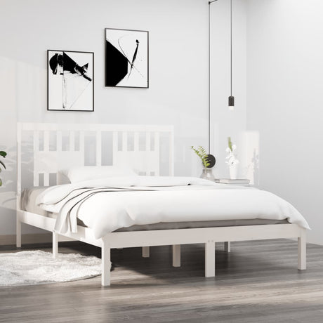 3104083  Bed Frame Without Mattress Solid Wood (810037+818690)