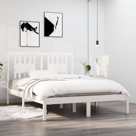 3104083  Bed Frame Without Mattress Solid Wood (810037+818690)