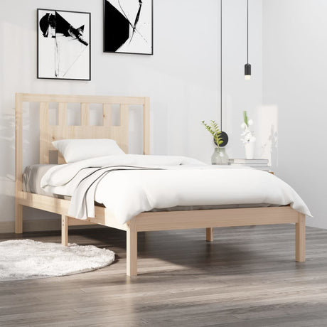 3104083  Bed Frame Without Mattress Solid Wood (810037+818690)