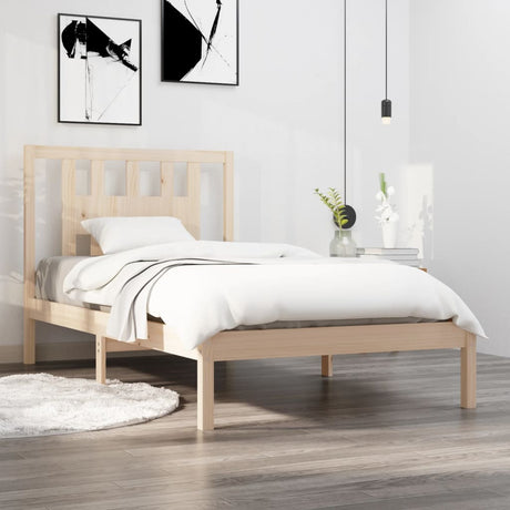 3104083  Bed Frame Without Mattress Solid Wood (810037+818690)