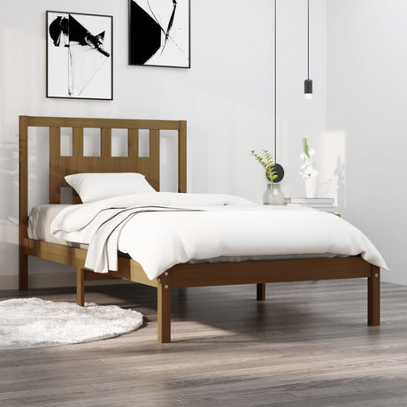 3104083  Bed Frame Without Mattress Solid Wood (810037+818690)