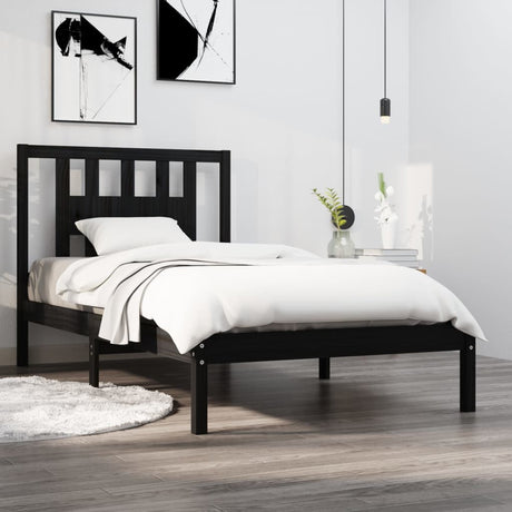 3104083  Bed Frame Without Mattress Solid Wood (810037+818690)