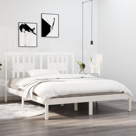 3104083  Bed Frame Without Mattress Solid Wood (810037+818690)