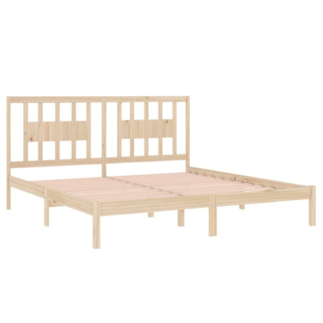3104083  Bed Frame Without Mattress Solid Wood (810037+818690)