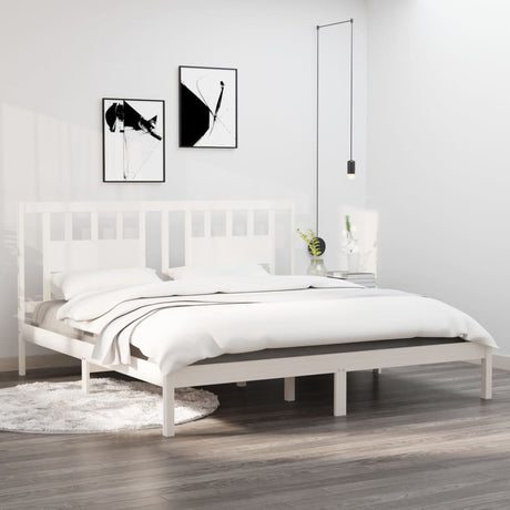 3104083  Bed Frame Without Mattress Solid Wood (810037+818690)