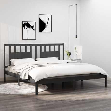 3104083  Bed Frame Without Mattress Solid Wood (810037+818690)