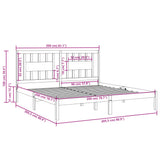 3104086 vidaXL Bed Frame without Mattress Honey Brown Solid Wood 200x200 cm (810040+818693)