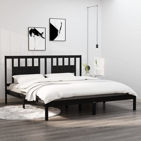 3104083  Bed Frame Without Mattress Solid Wood (810037+818690)