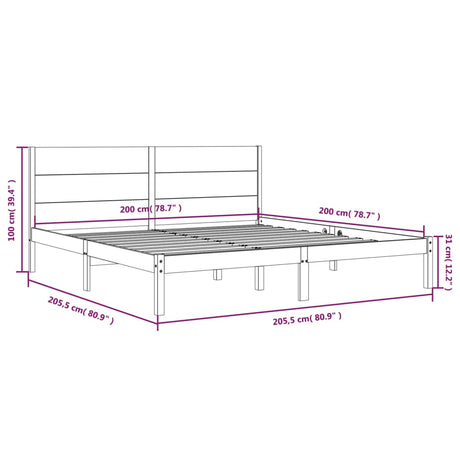 Bed Frame Without Mattress Solid Wood Pine