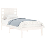 Bed Frame without Mattress White 75x190 cm Small Single Solid Wood