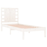 Bed Frame without Mattress White 75x190 cm Small Single Solid Wood
