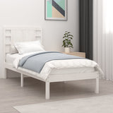 Bed Frame without Mattress White 75x190 cm Small Single Solid Wood