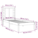 Bed Frame Without Mattress Single Solid Wood