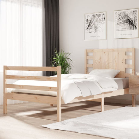 Bed Frame Without Mattress King Size Solid Wood Pine