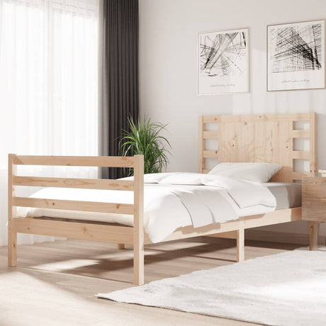 Bed Frame Without Mattress King Size Solid Wood Pine